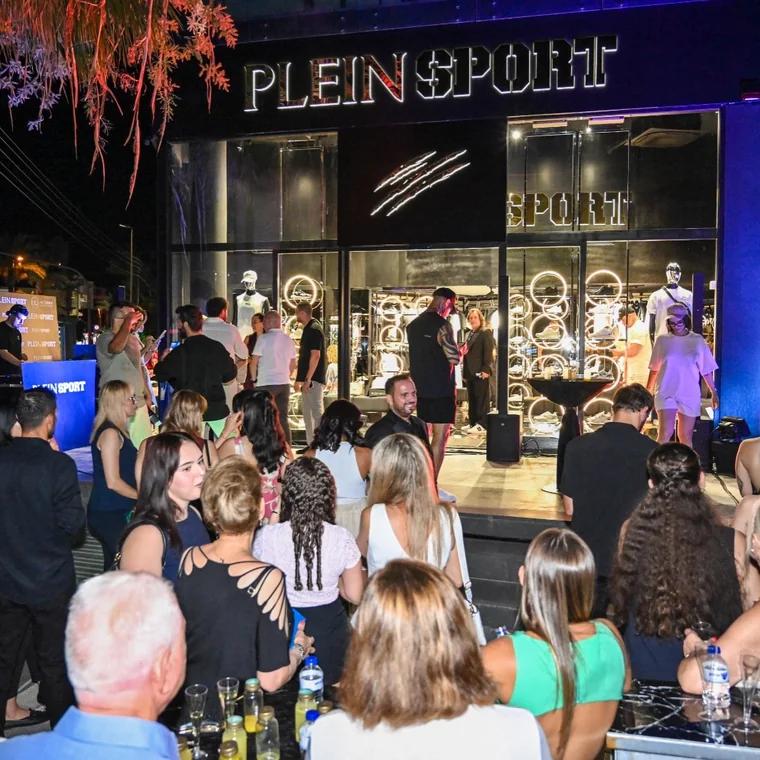 The Plein Sport store in Kyrenia on opening night